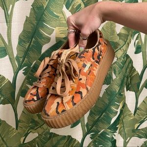 Fenty x Puma Orange Camo Creepers